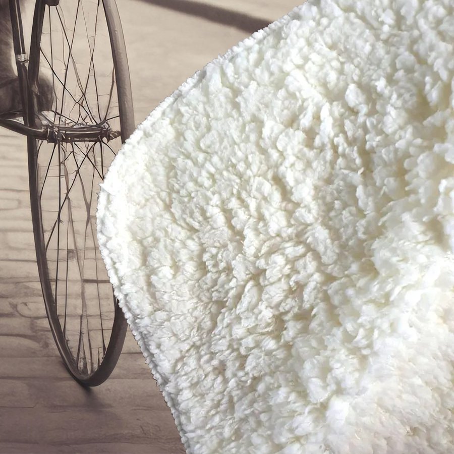 Victorian Cat Riding A Bike Sherpa Blanket