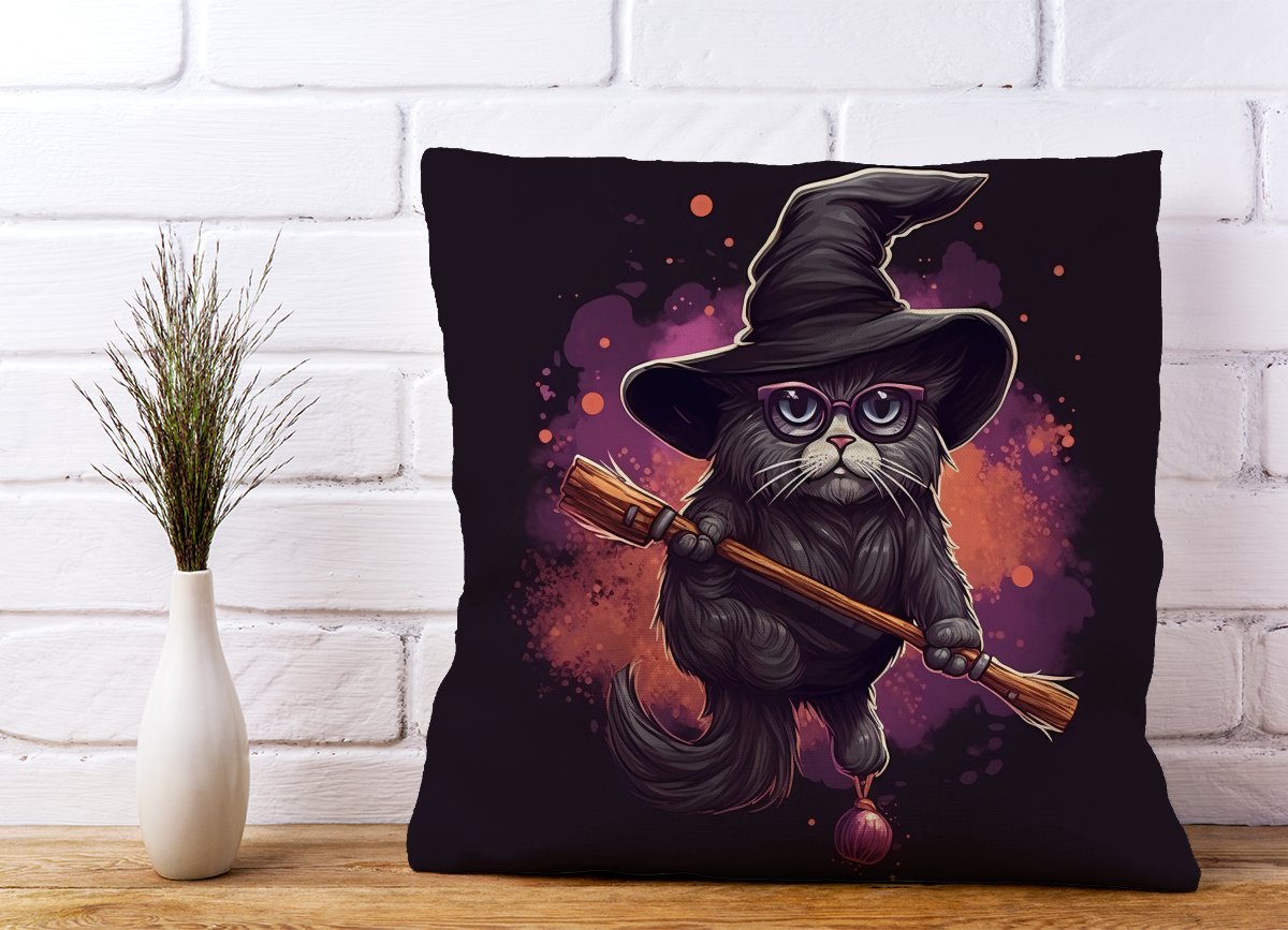 Cat And A Broom Cushions