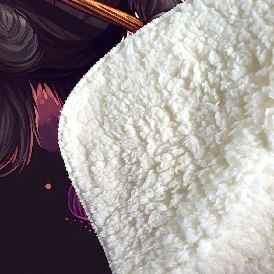 Cat And A Broom Sherpa Blanket