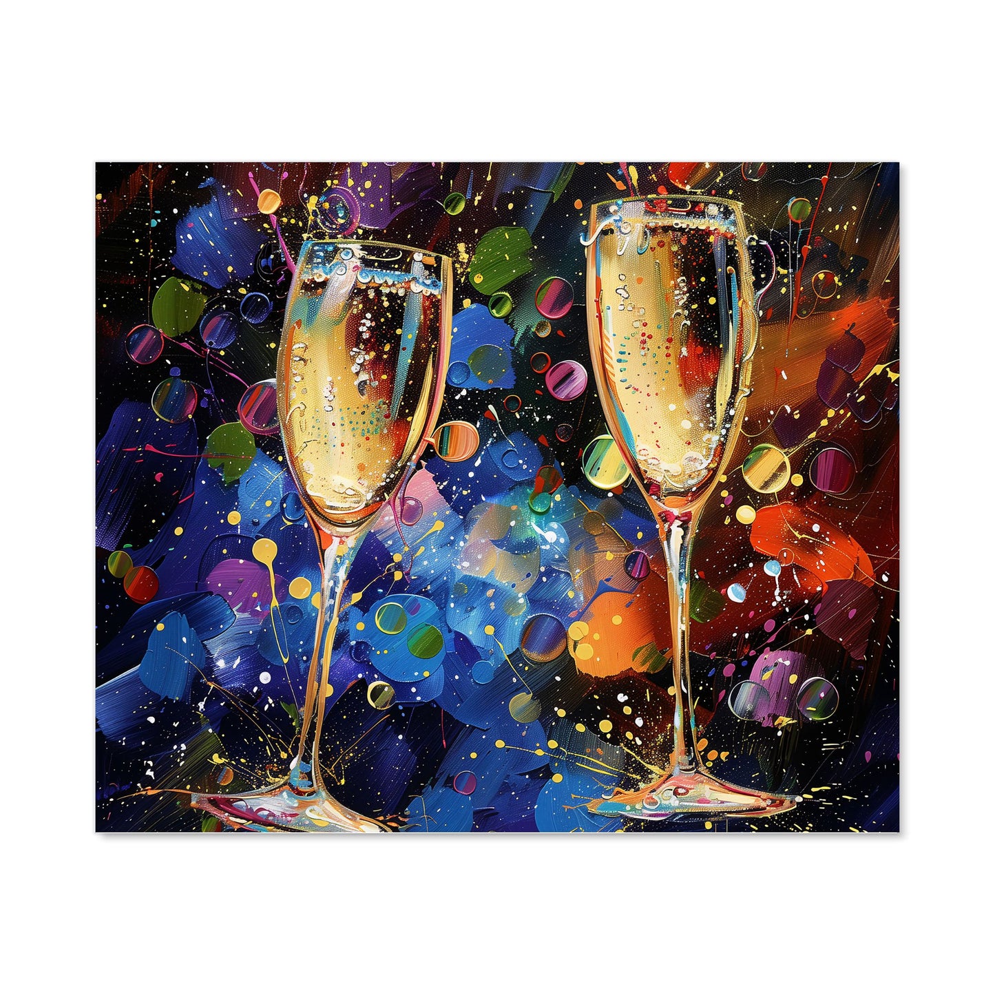 Splashart Champagne Flutes Kitchen Splashback