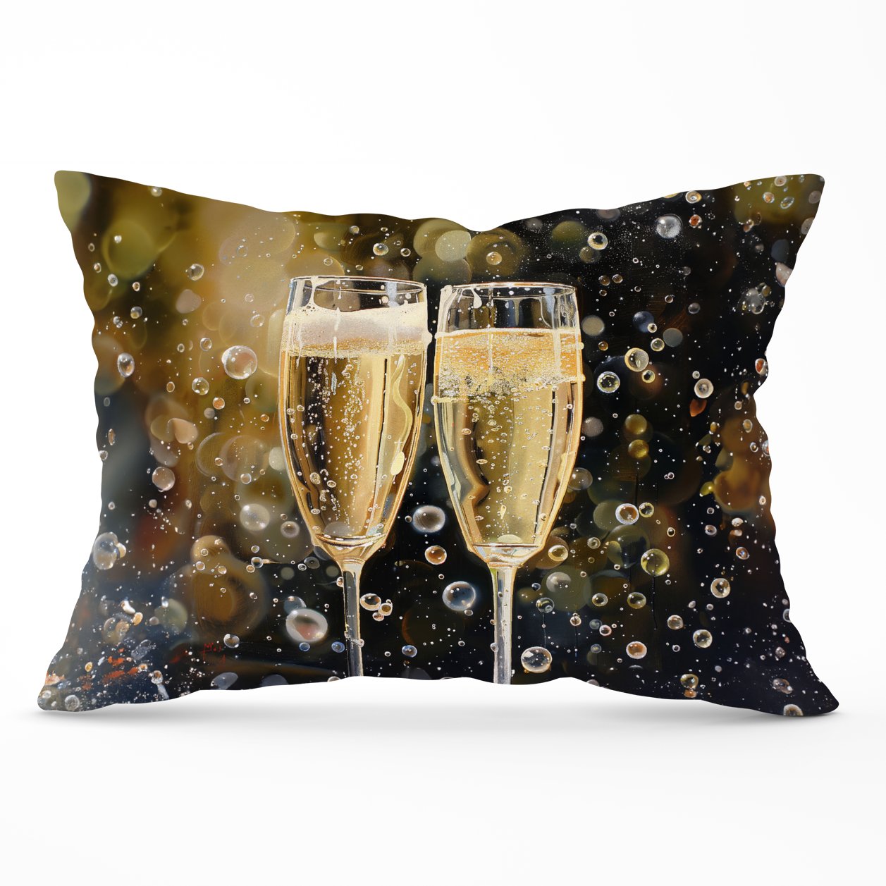 Splashart Bubbly Champagne Flues Cushions