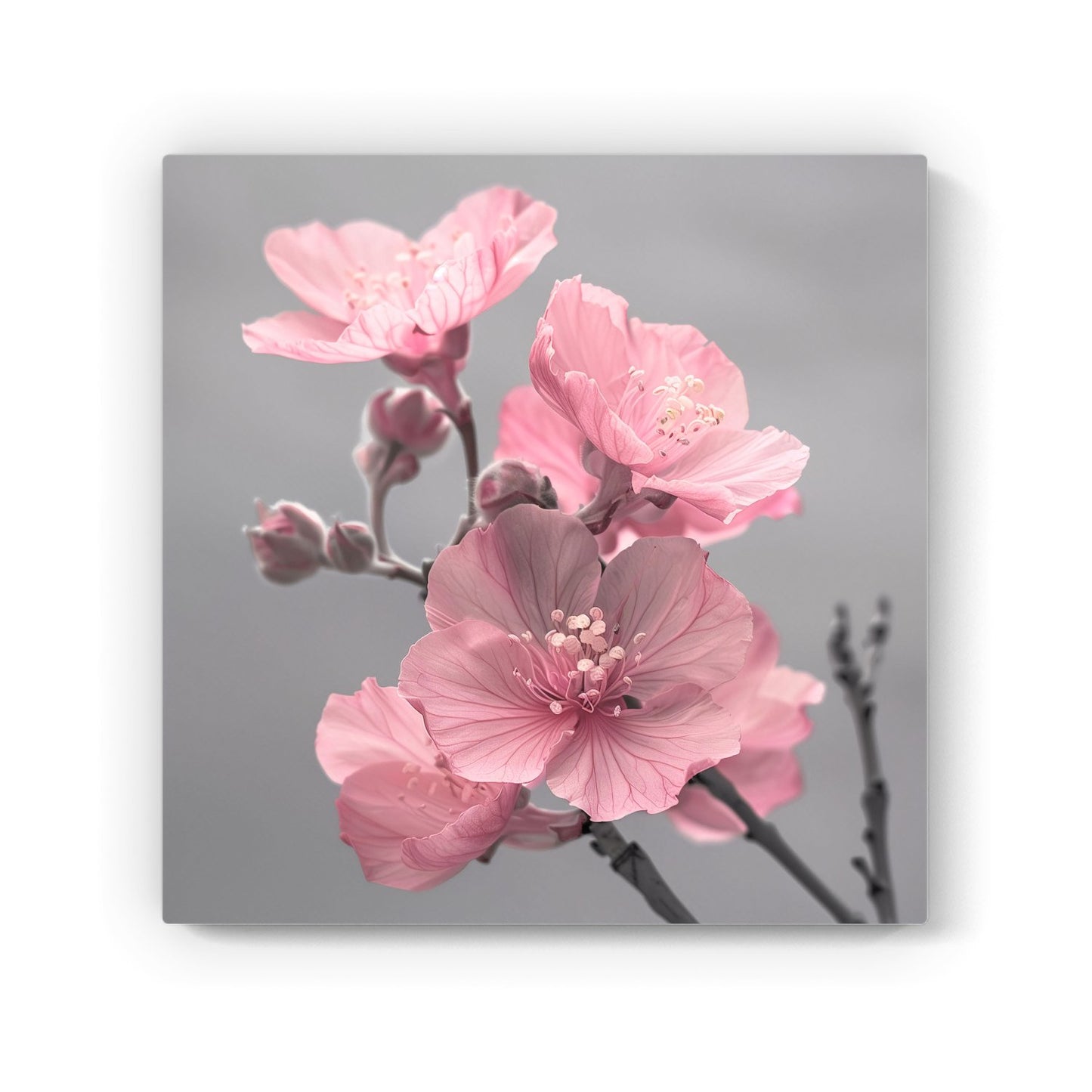 Delicate Pink Flowers Canvas