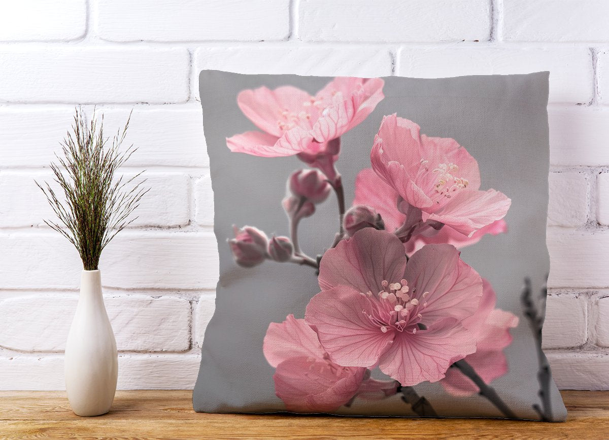 Delicate Pink Flowers Cushions