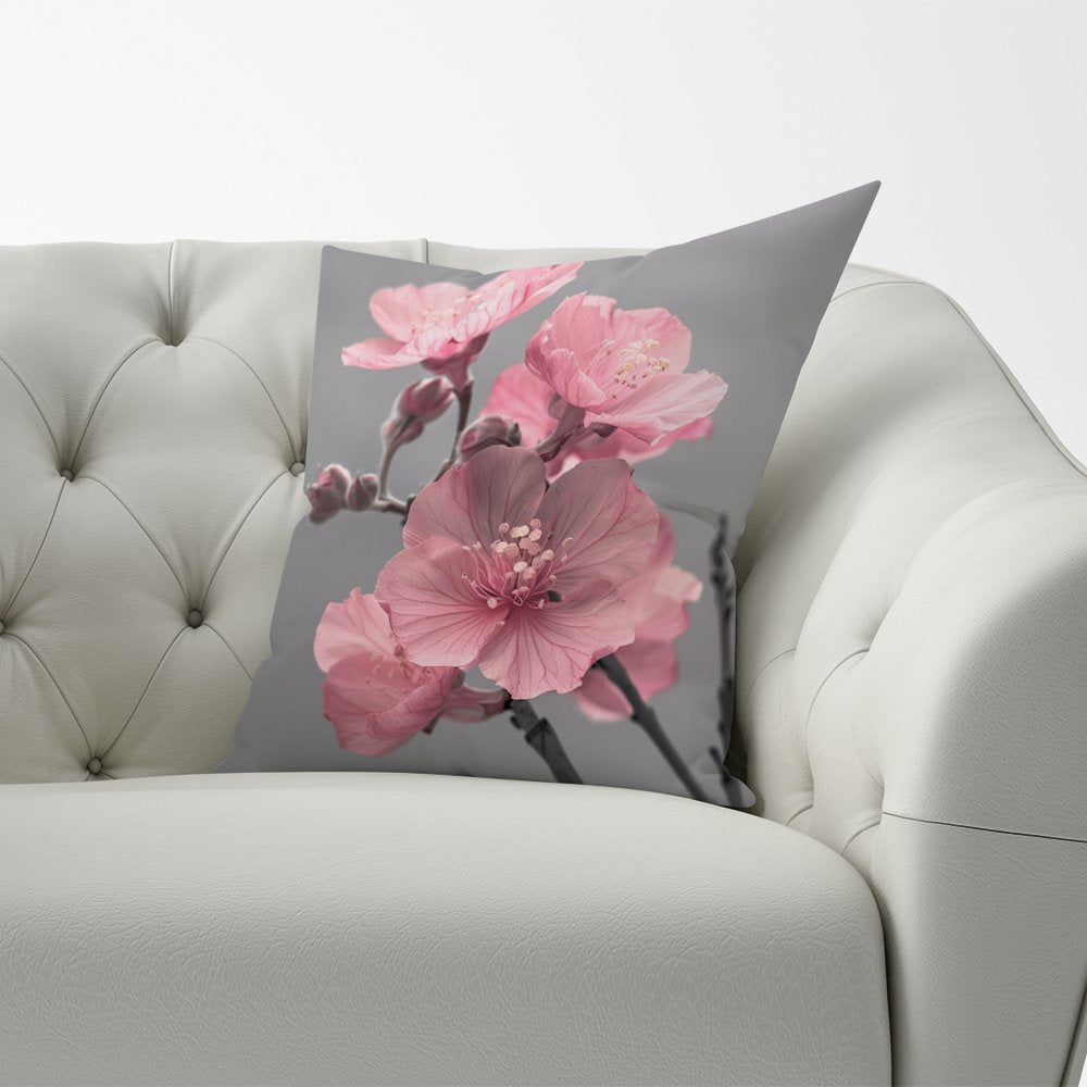Delicate Pink Flowers Cushions