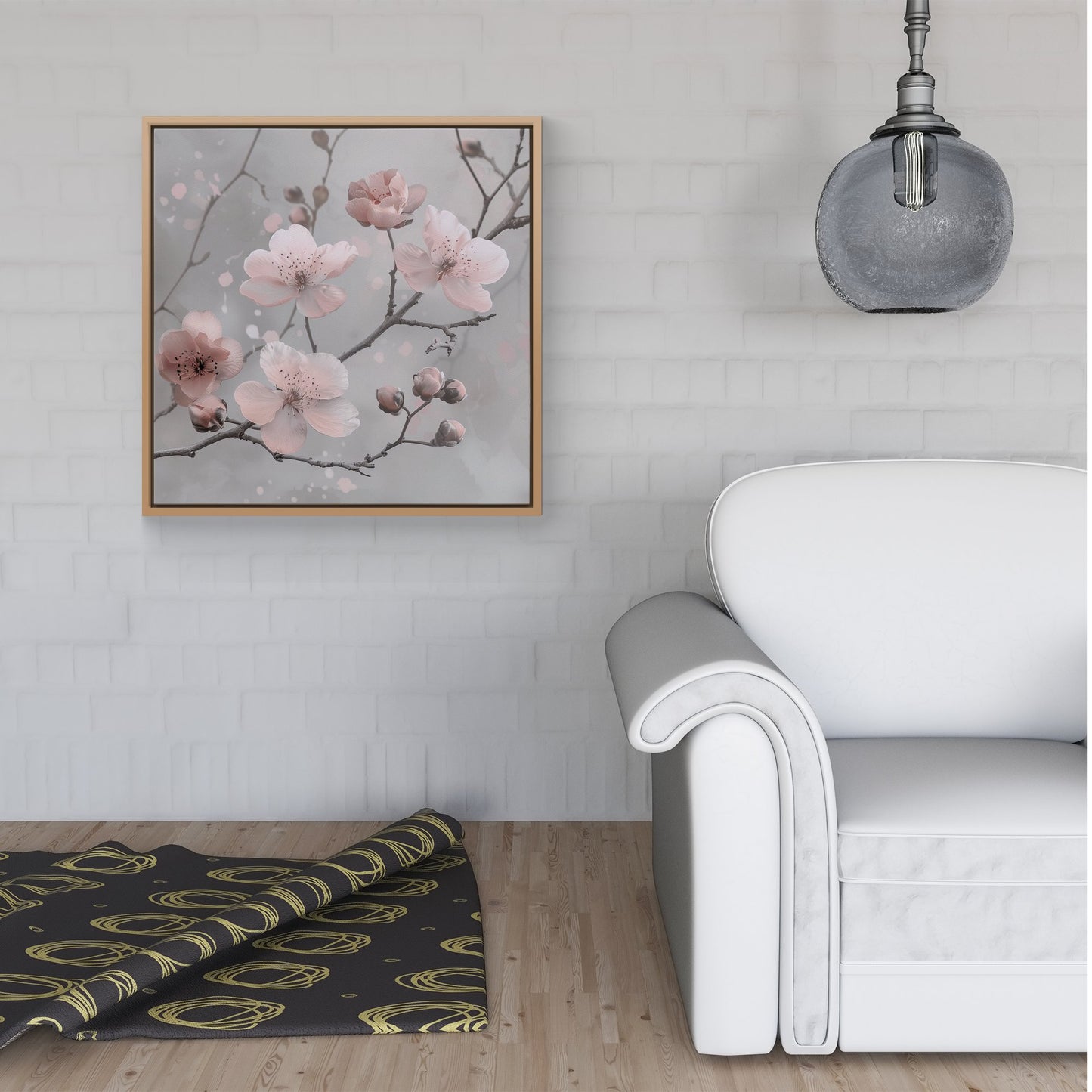 Delicate Spring Blossom Framed Canvas