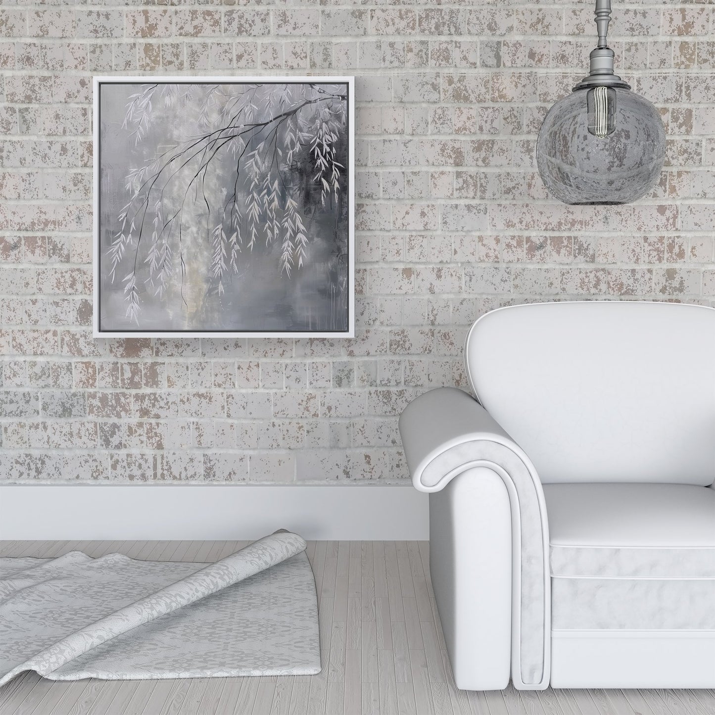 Wintery Tree Framed Canvas