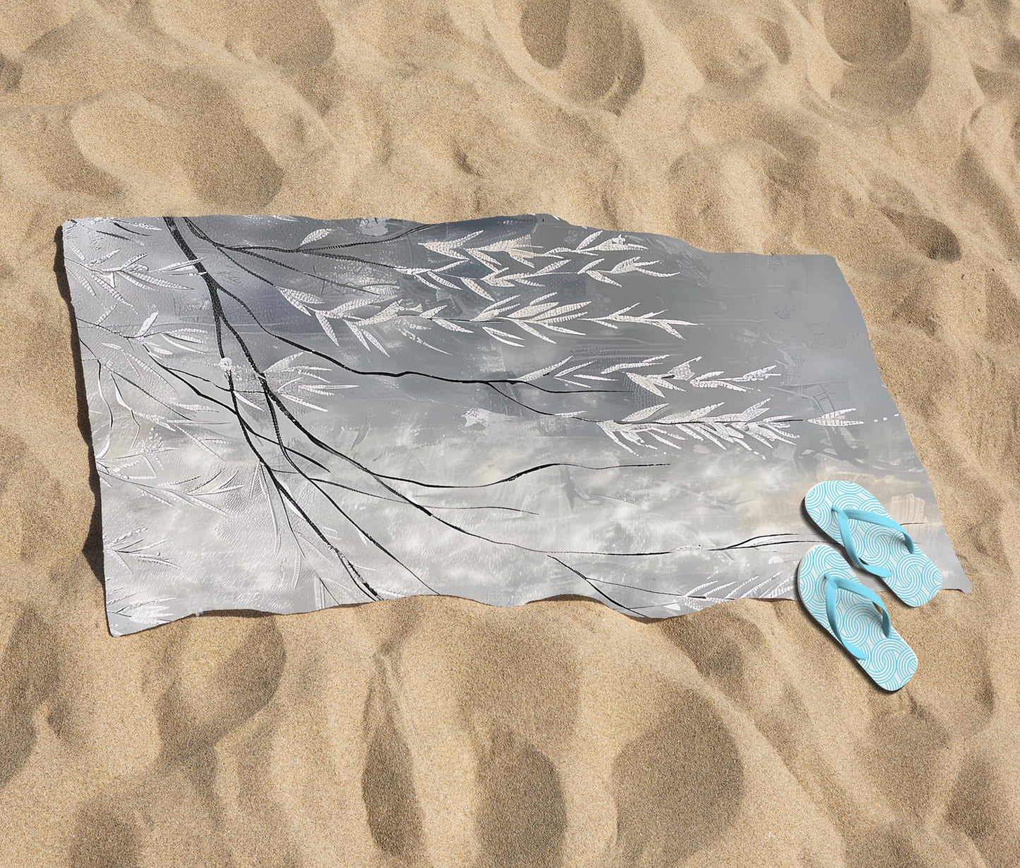 Wintery Tree Beach Towel