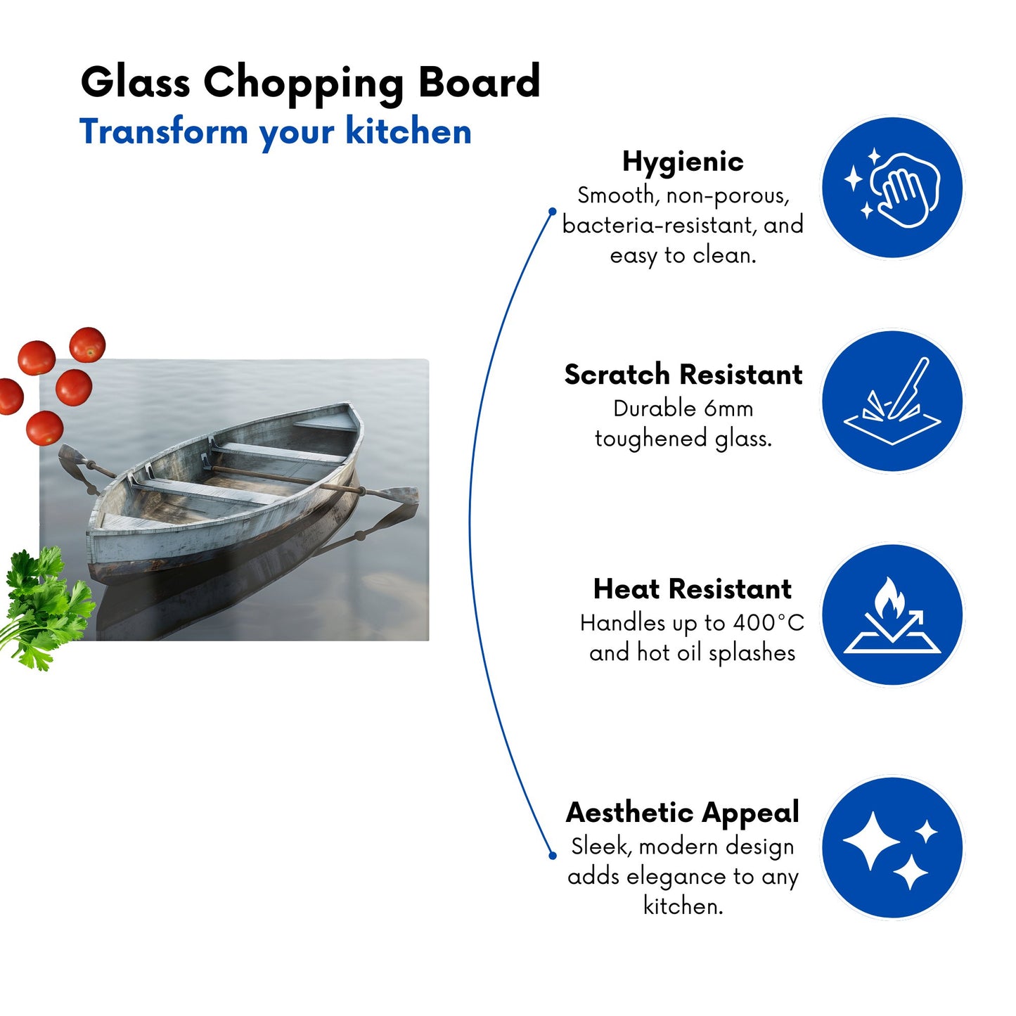 Boat On The Lake Chopping Board