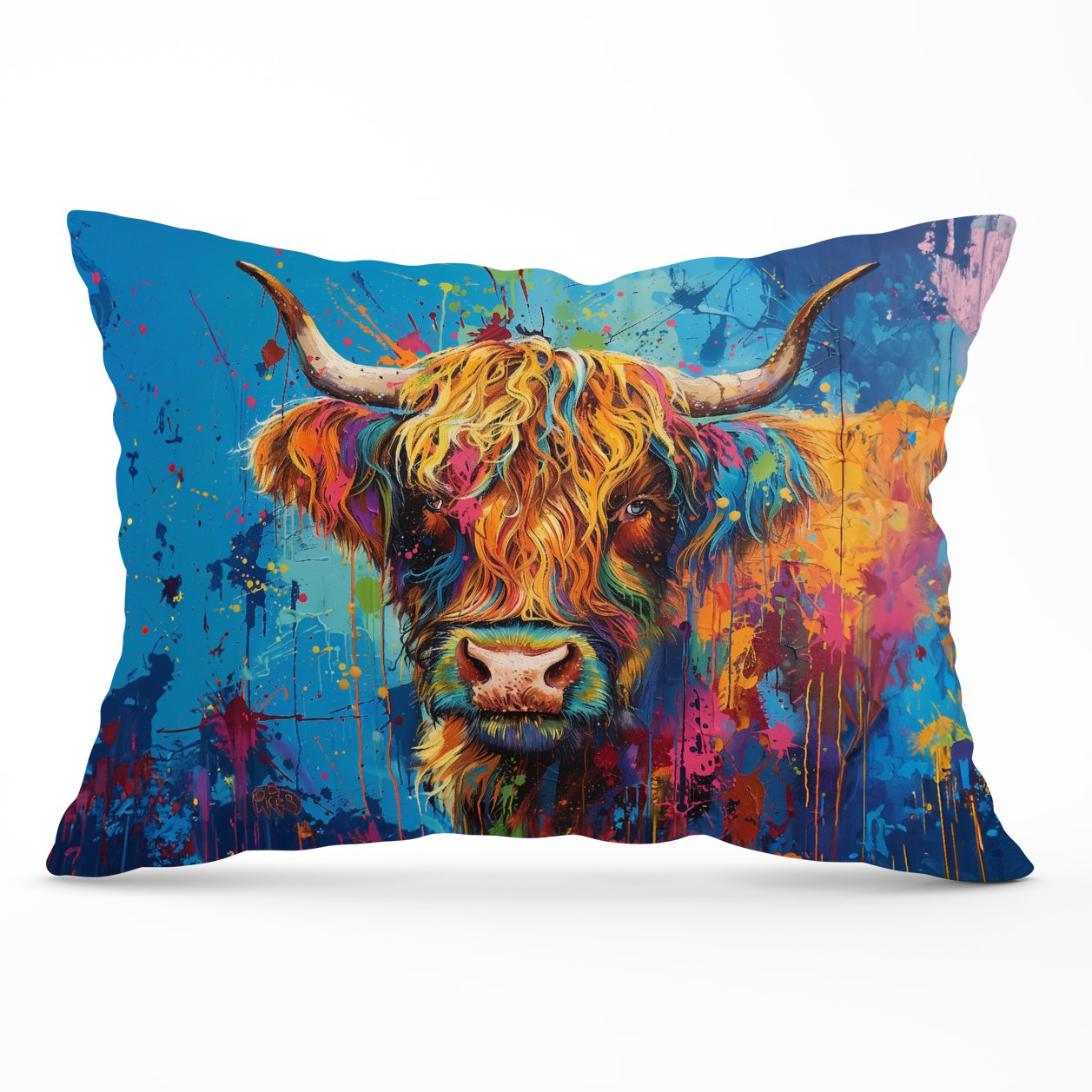 Splashart Highland Cow Cushions