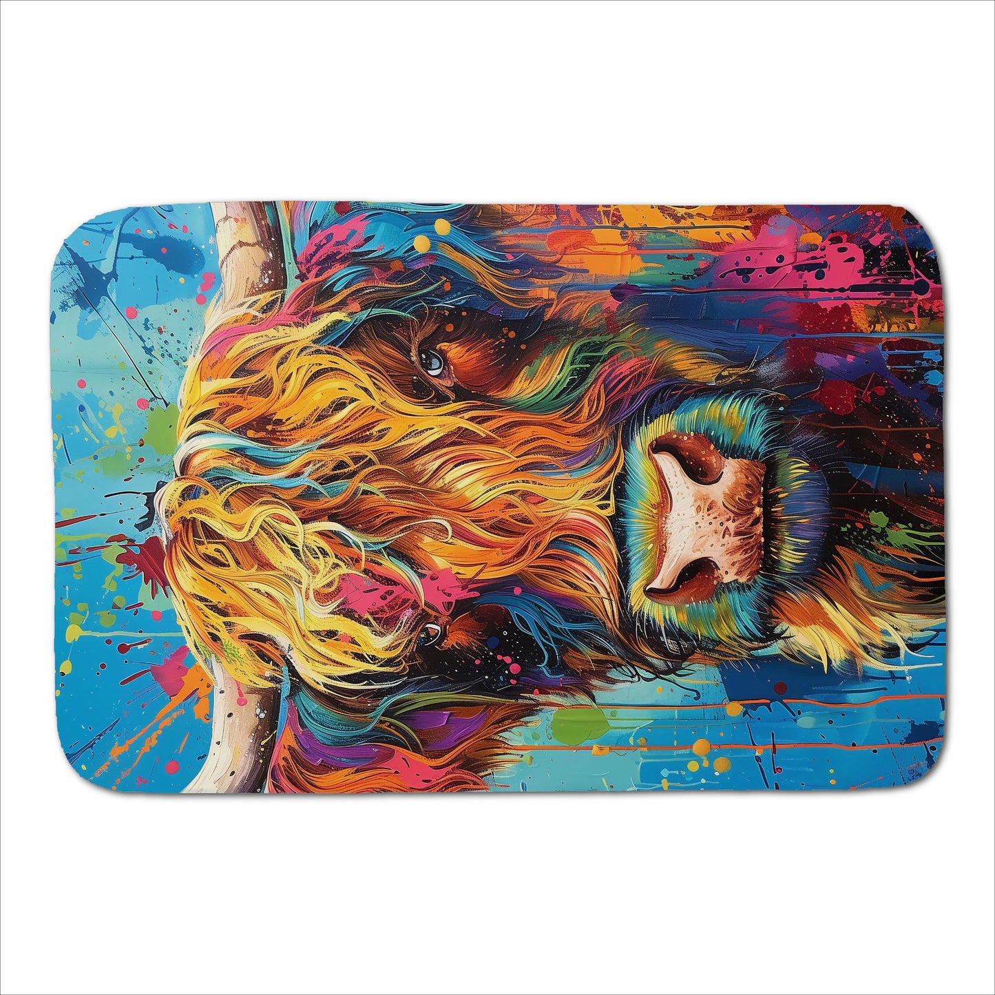 Splashart Highland Cow Sherpa Blanket