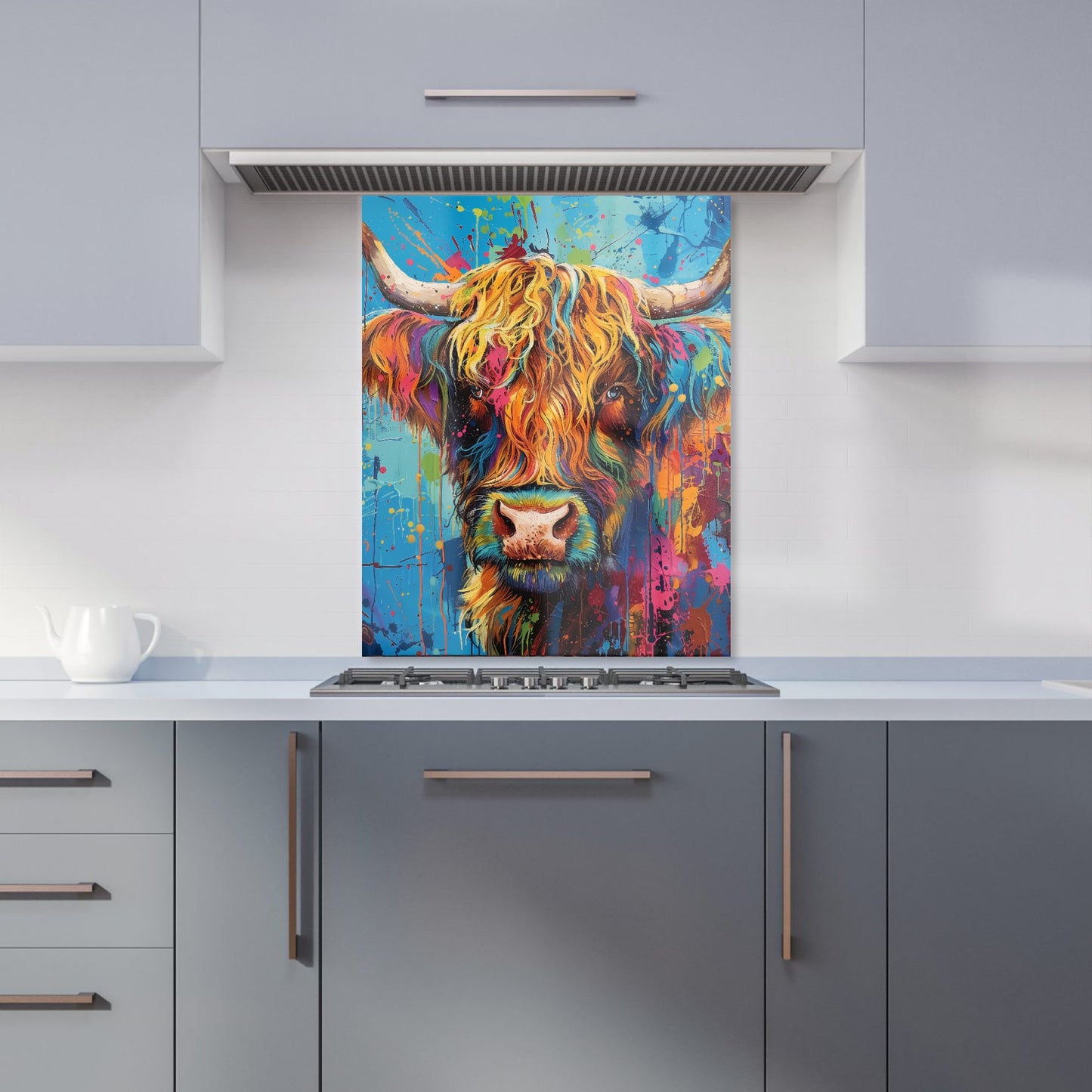 Splashart Highland Cow Kitchen Splashback