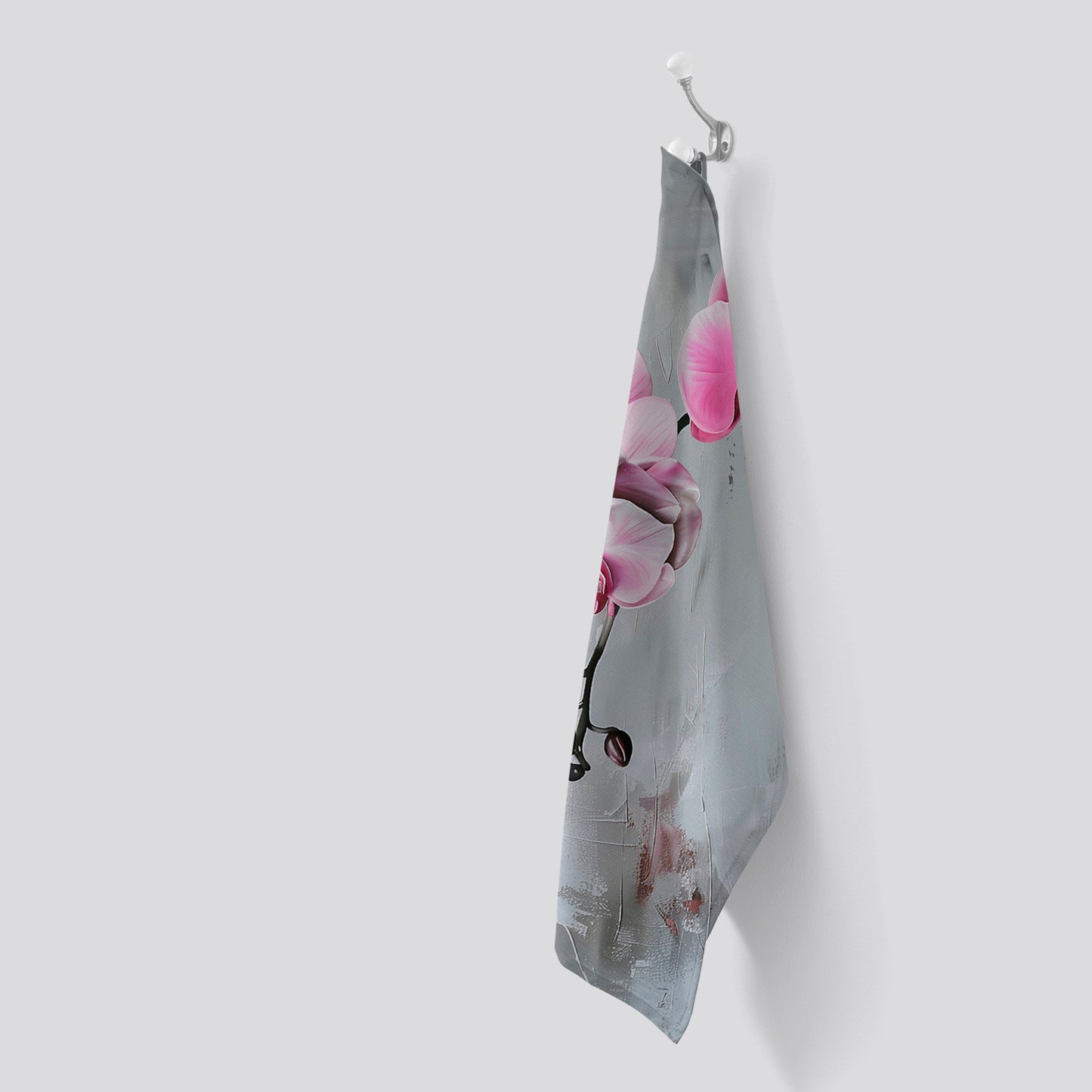 Pink Orchids Tea Towel