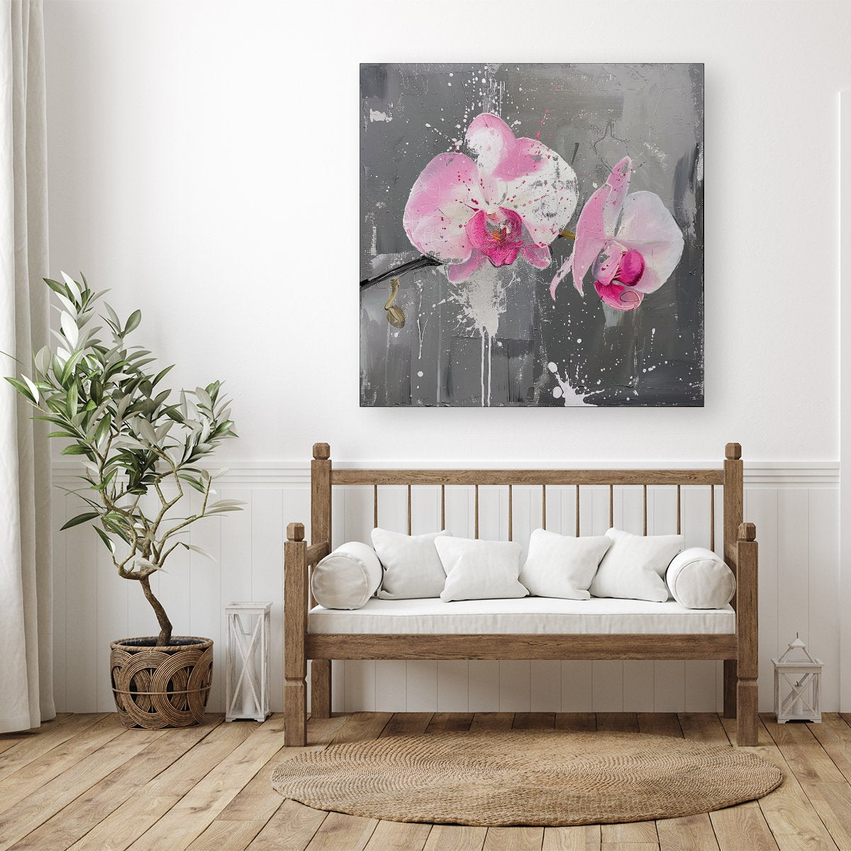 Pink Orchids Splashart Canvas