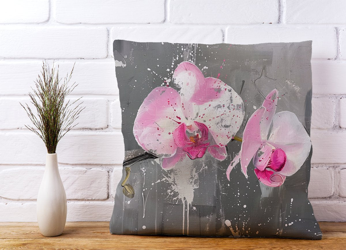 Pink Orchids Splashart Cushions