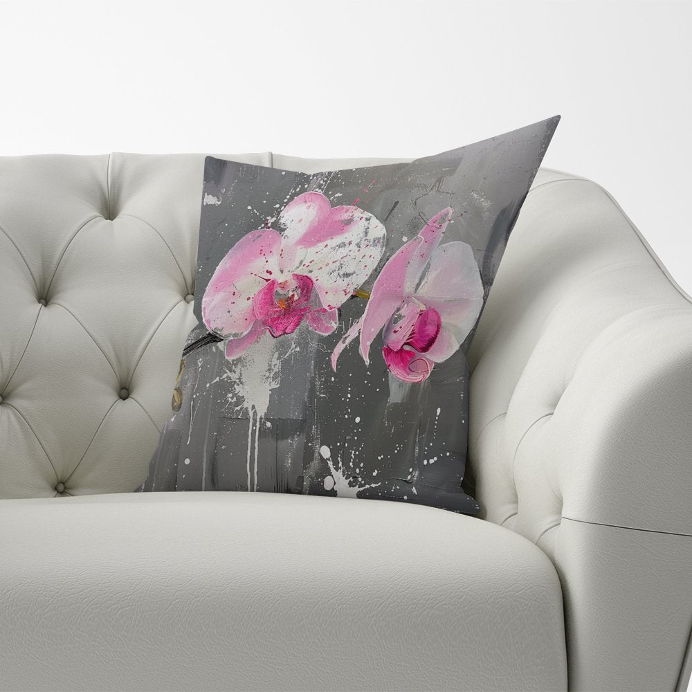 Pink Orchids Splashart Cushions