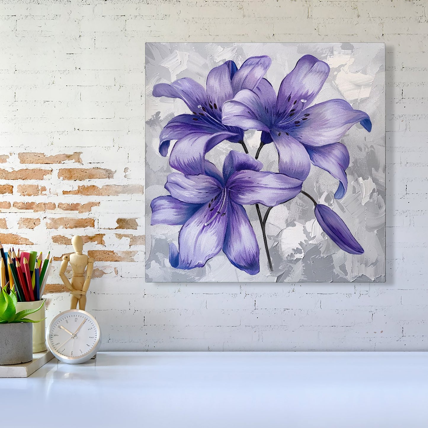 Purple Lilies Canvas