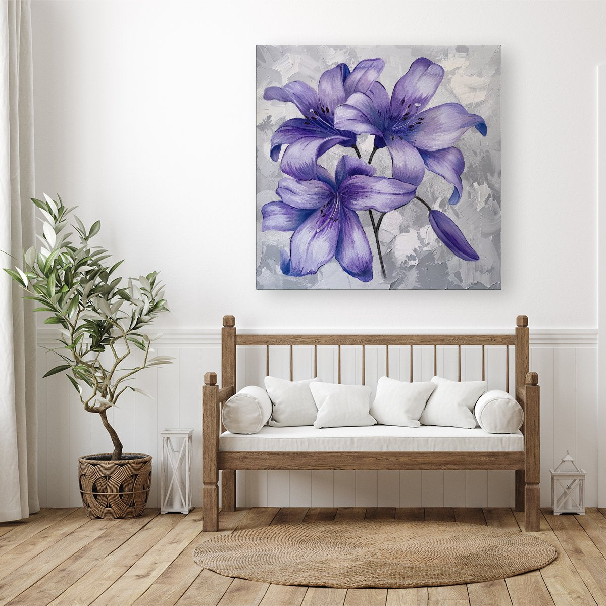 Purple Lilies Canvas