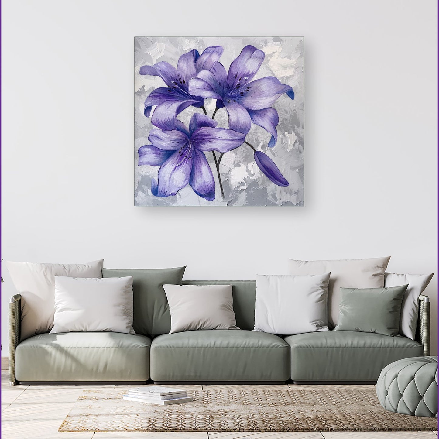 Purple Lilies Canvas