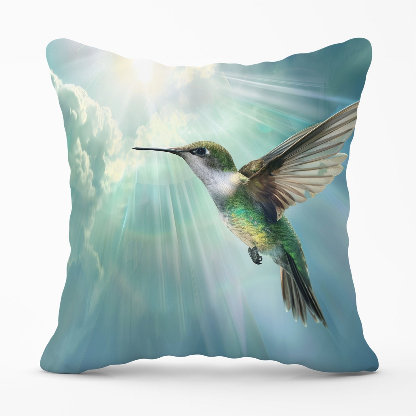 Hummingbird In A Beautiful Sky Cushions