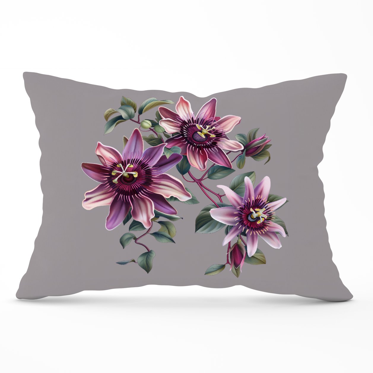 Purple Passion Flowers Cushions