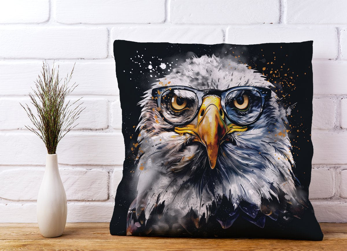 Eagle In Glasses Splashart Cushions
