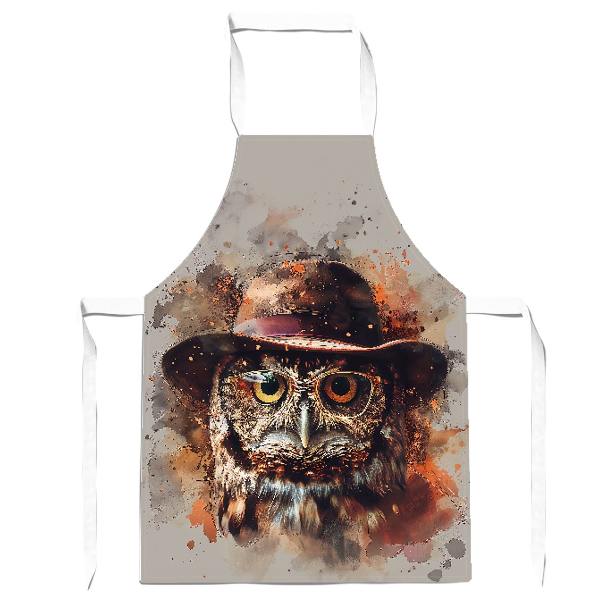 Owl With Hat And Glasses Apron