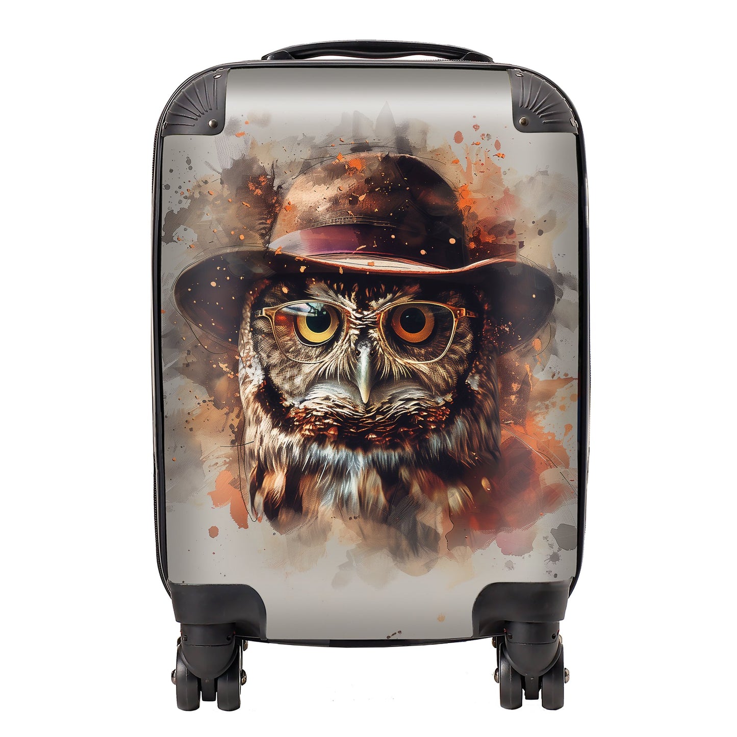 Owl With Hat And Glasses Suitcase