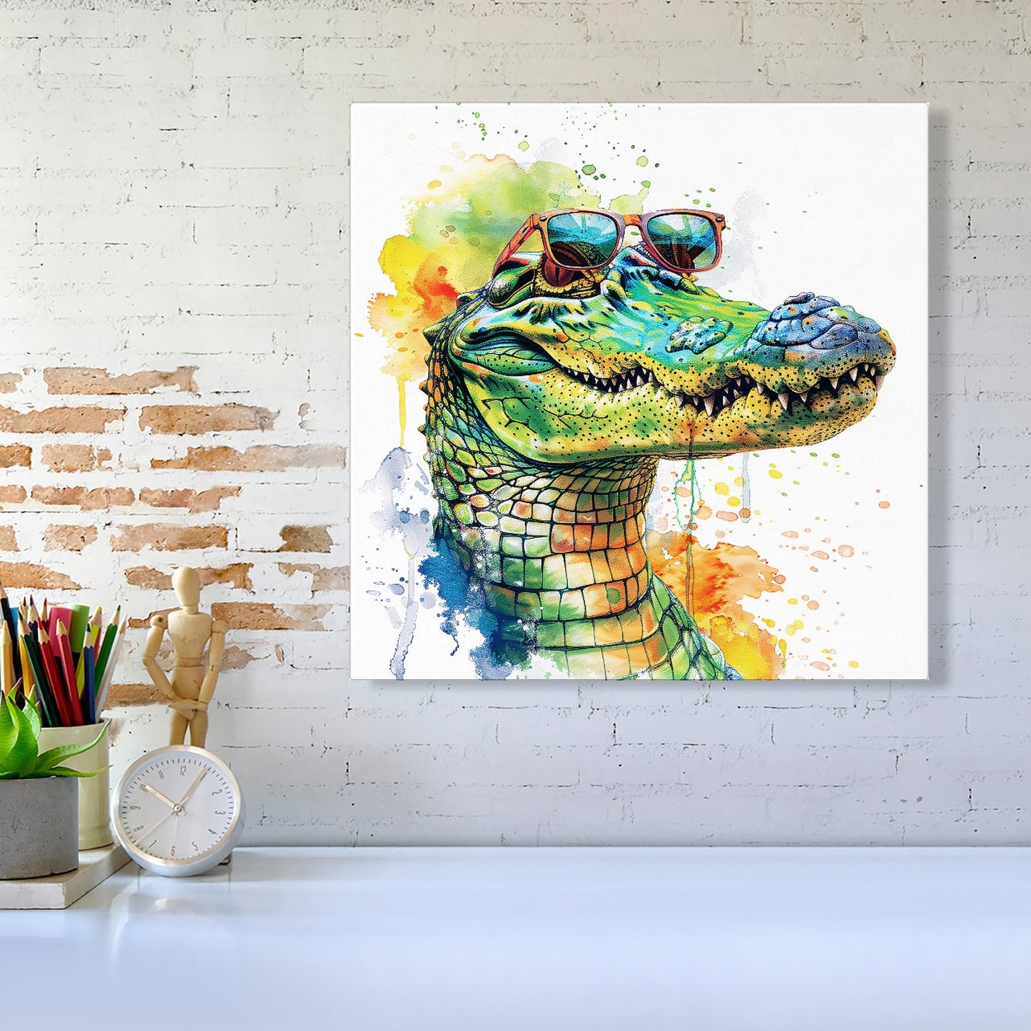Cool Crocodile Canvas