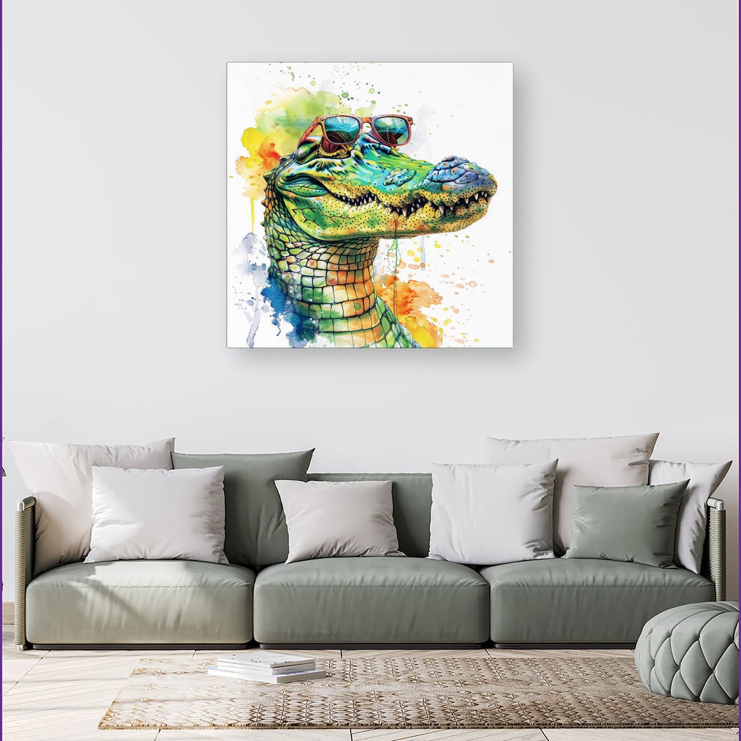Cool Crocodile Canvas