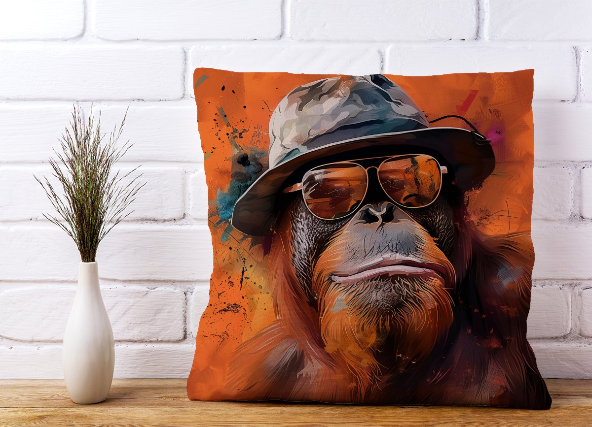 Orangutan In Glasses Cushions