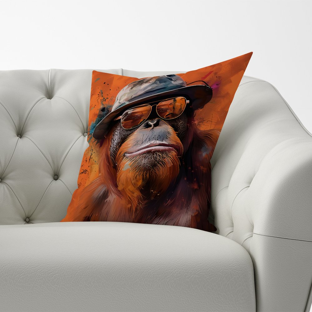 Orangutan In Glasses Cushions