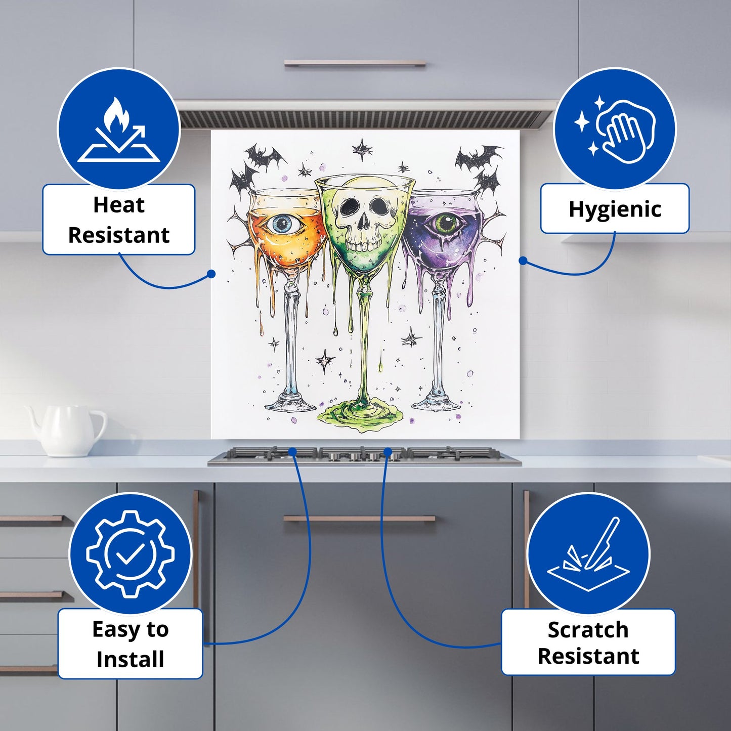 Halloween Toast to the Dead Kitchen Splashback