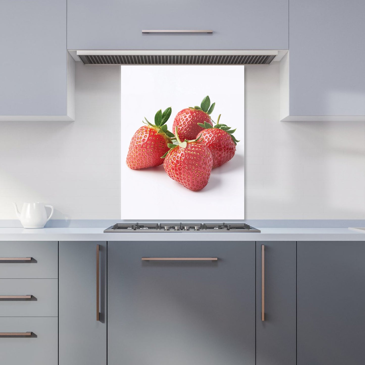 Cluster of Fresh Strawberries Kitchen Splashback