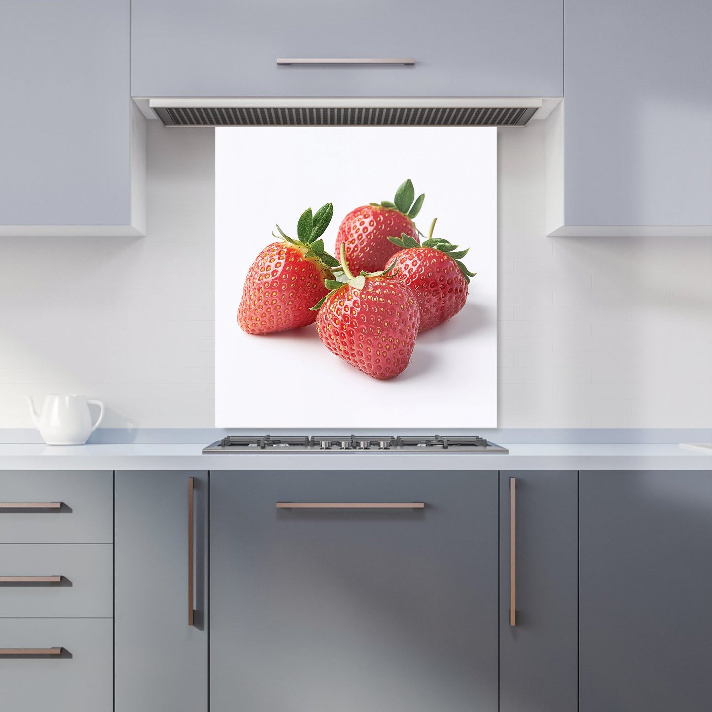 Cluster of Fresh Strawberries Kitchen Splashback