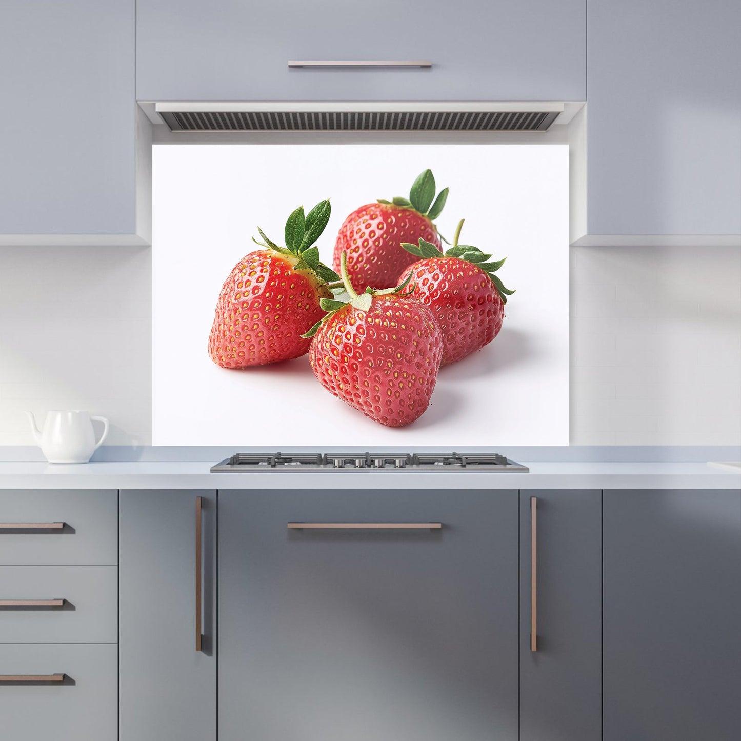 Cluster of Fresh Strawberries Kitchen Splashback