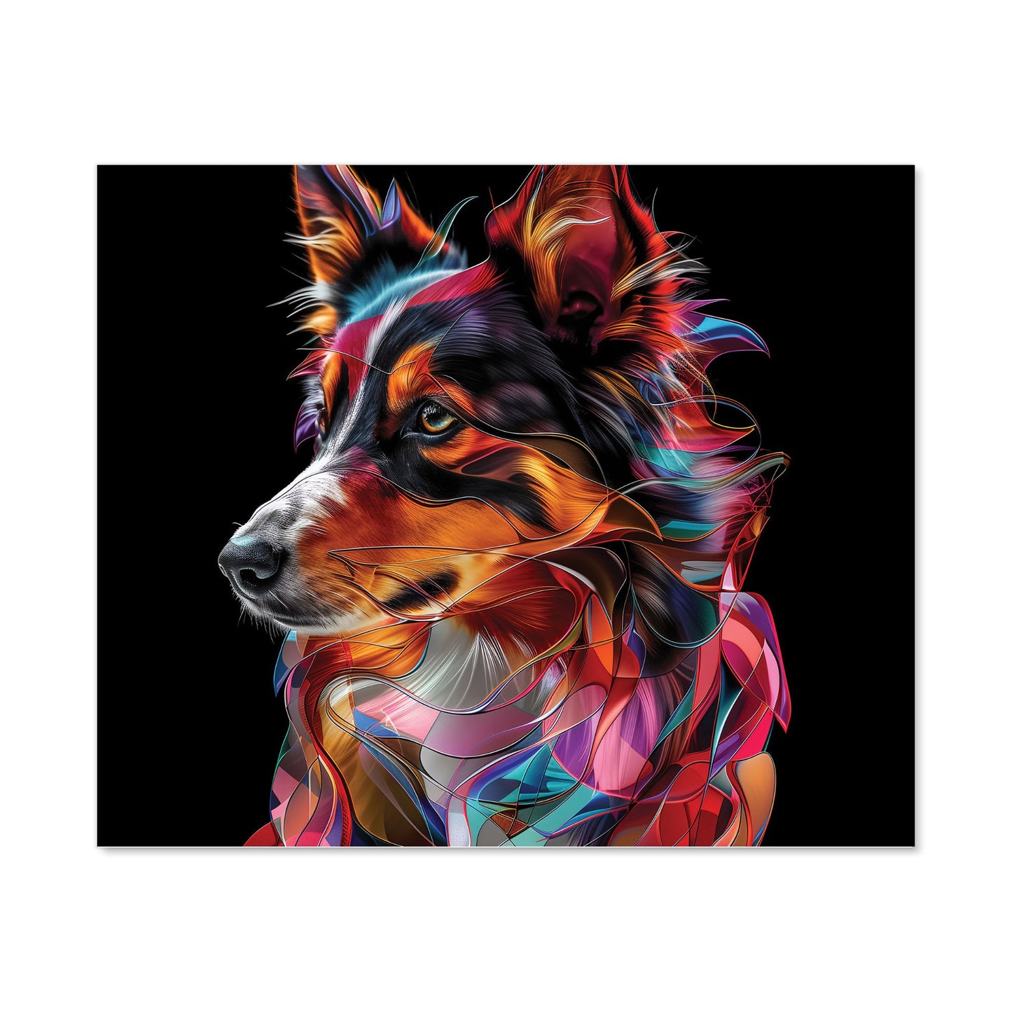 Colorful Collie Dreams Kitchen Splashback