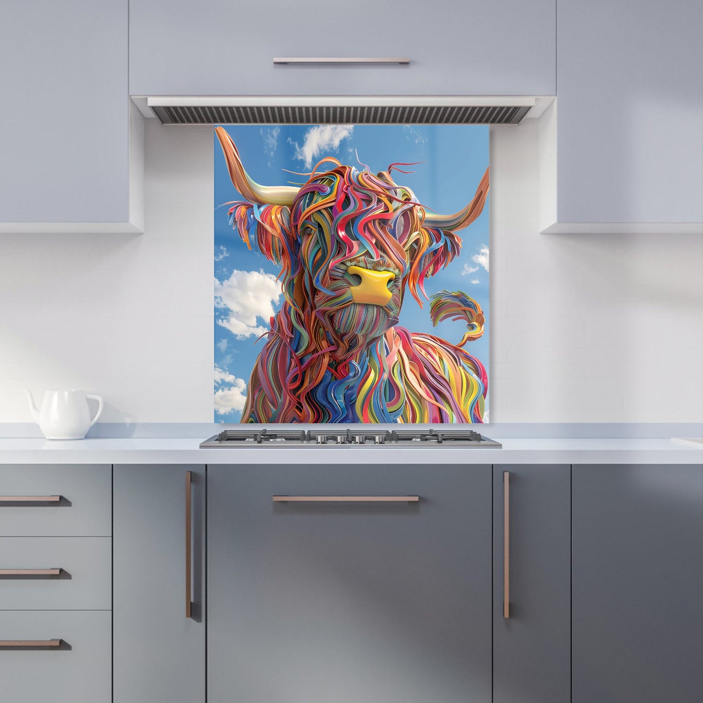 Twisted Colors of the Bull Kitchen Splashback