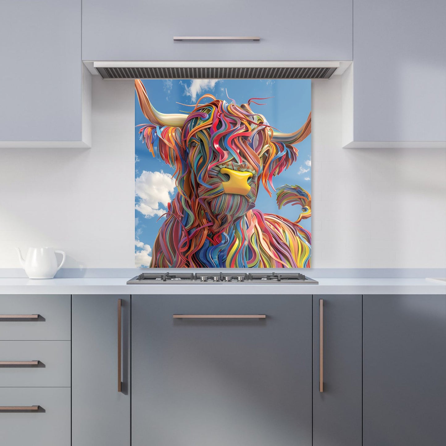 Twisted Colors of the Bull Kitchen Splashback