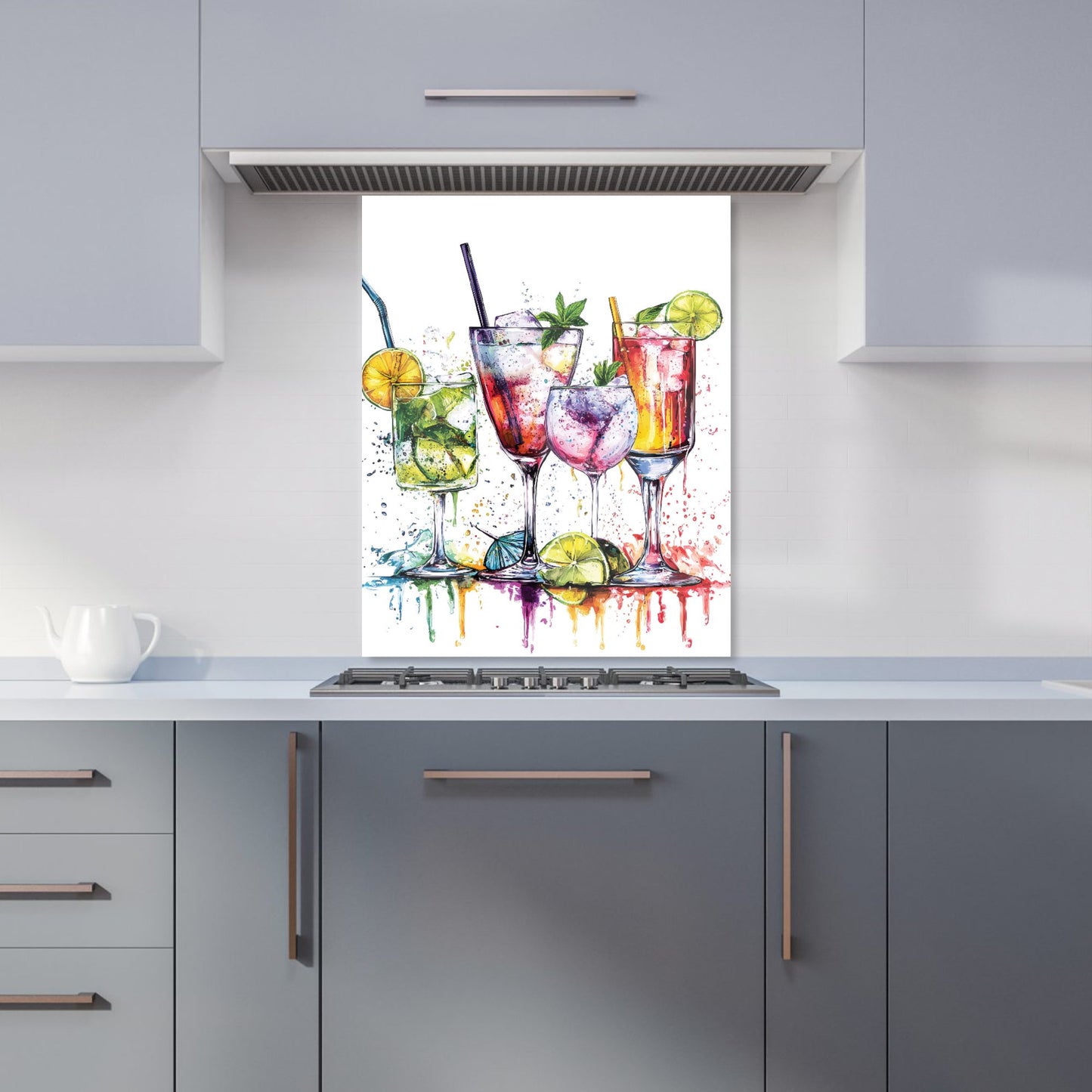 Vibrant Cocktail Splash Kitchen Splashback