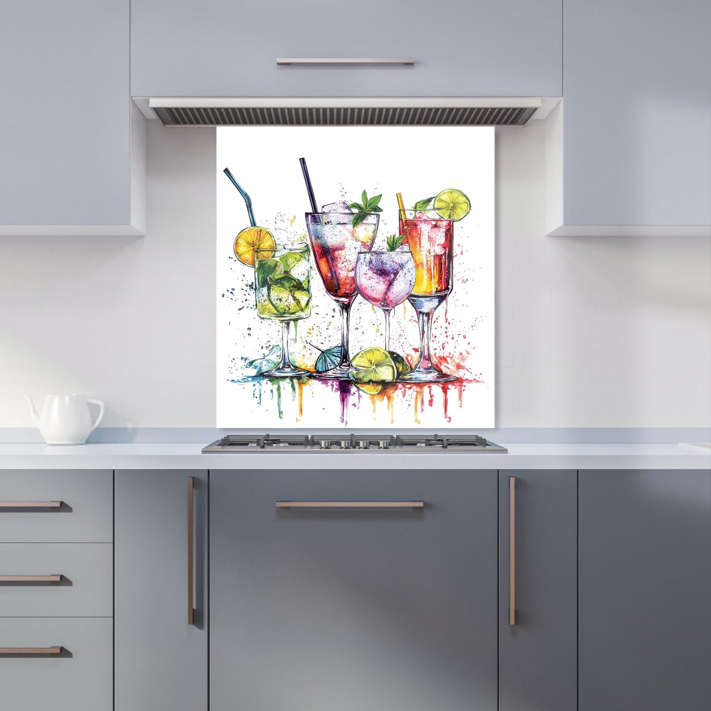Vibrant Cocktail Splash Kitchen Splashback