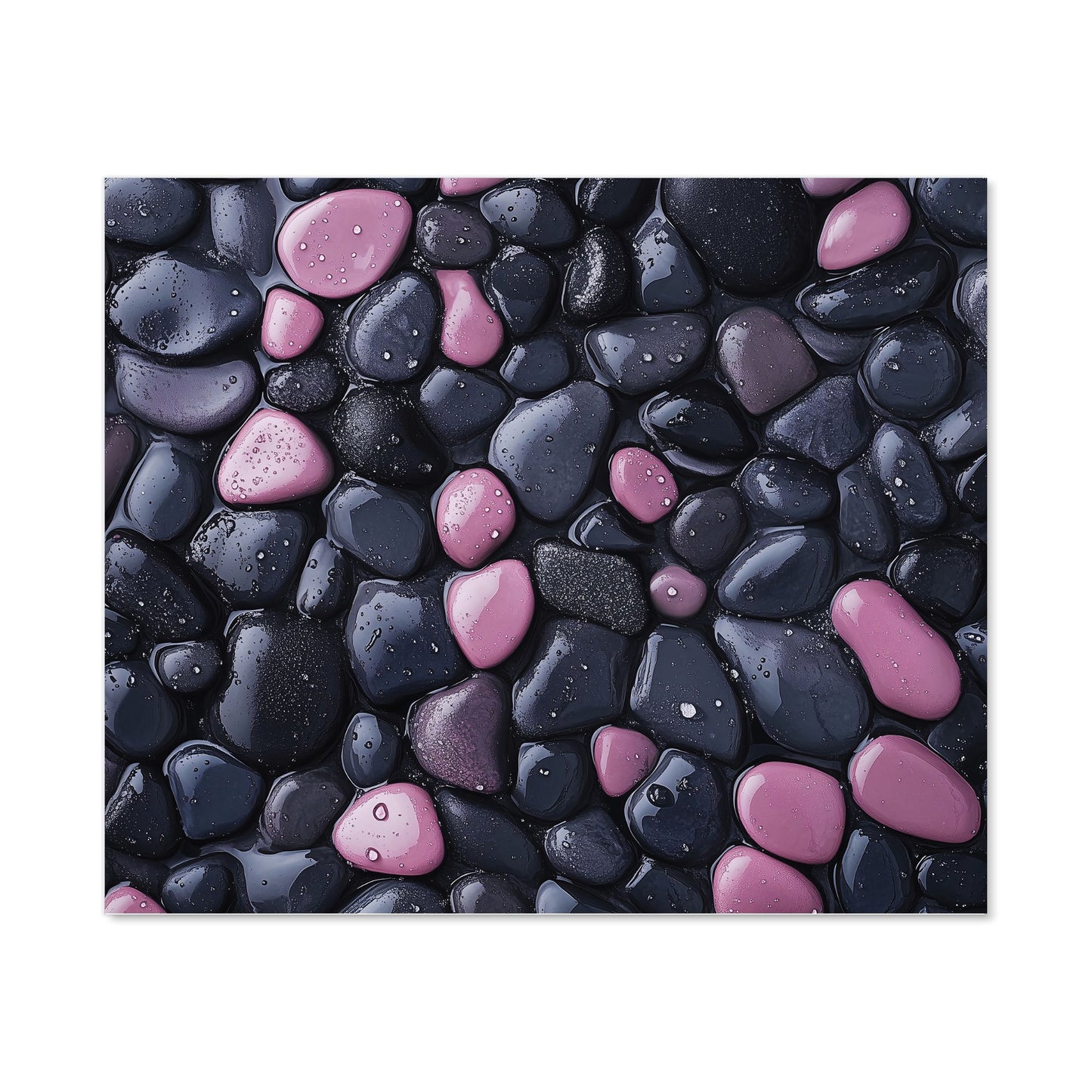 Blush and Charcoal Pebble Mix Kitchen Splashback