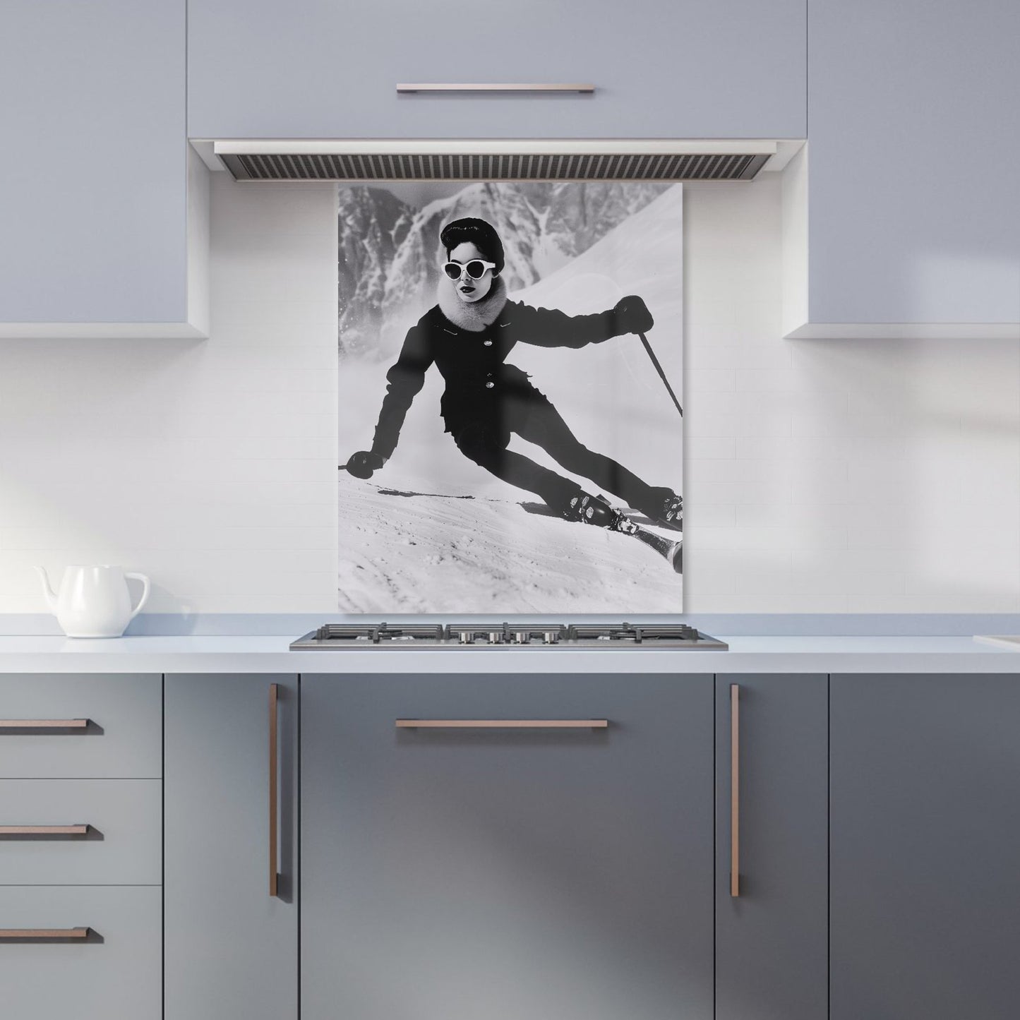 Glamorous Slopes of the 60s Kitchen Splashback