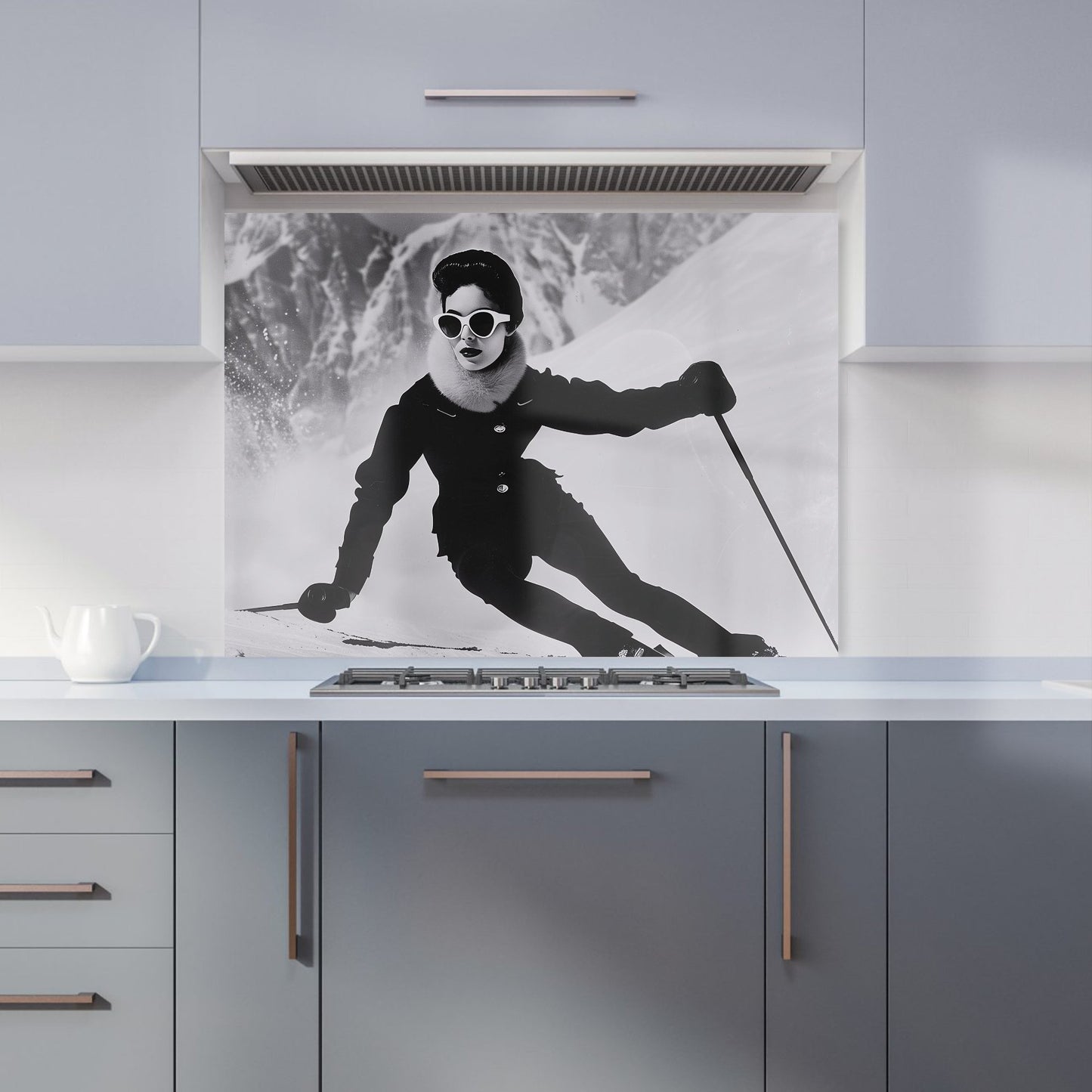 Glamorous Slopes of the 60s Kitchen Splashback