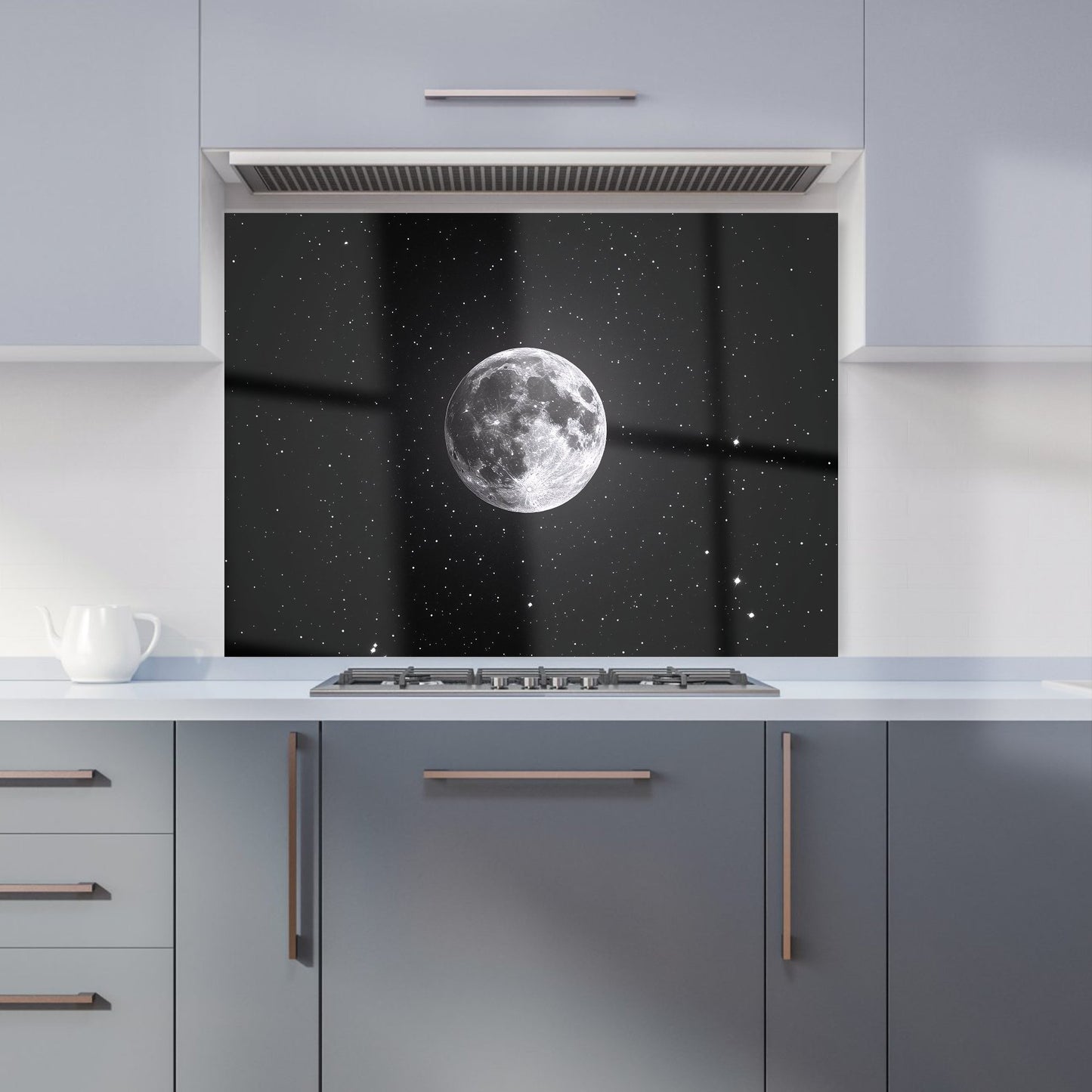 Lunar Glow in the Night Sky Kitchen Splashback
