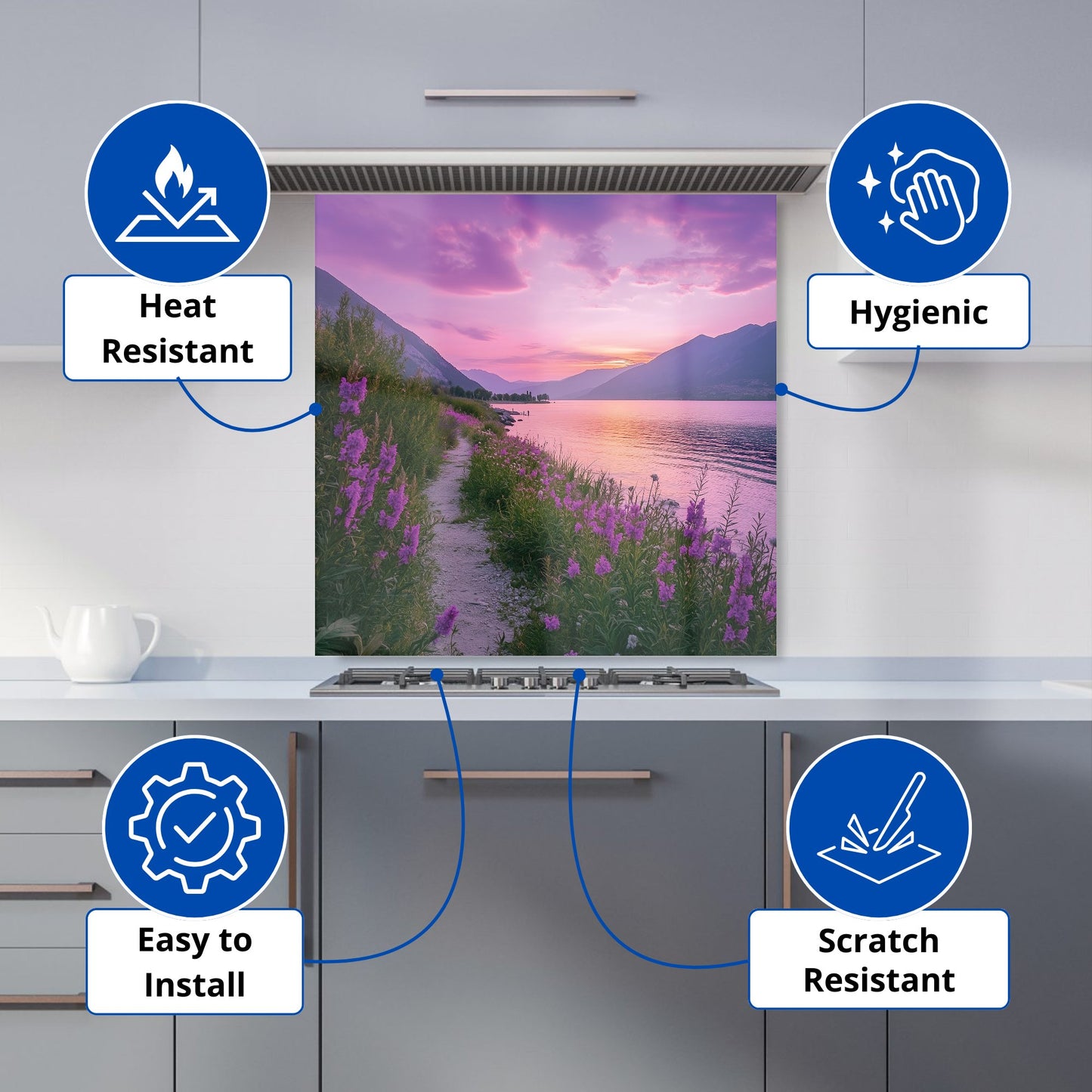 Twilight Path by the Lake Kitchen Splashback