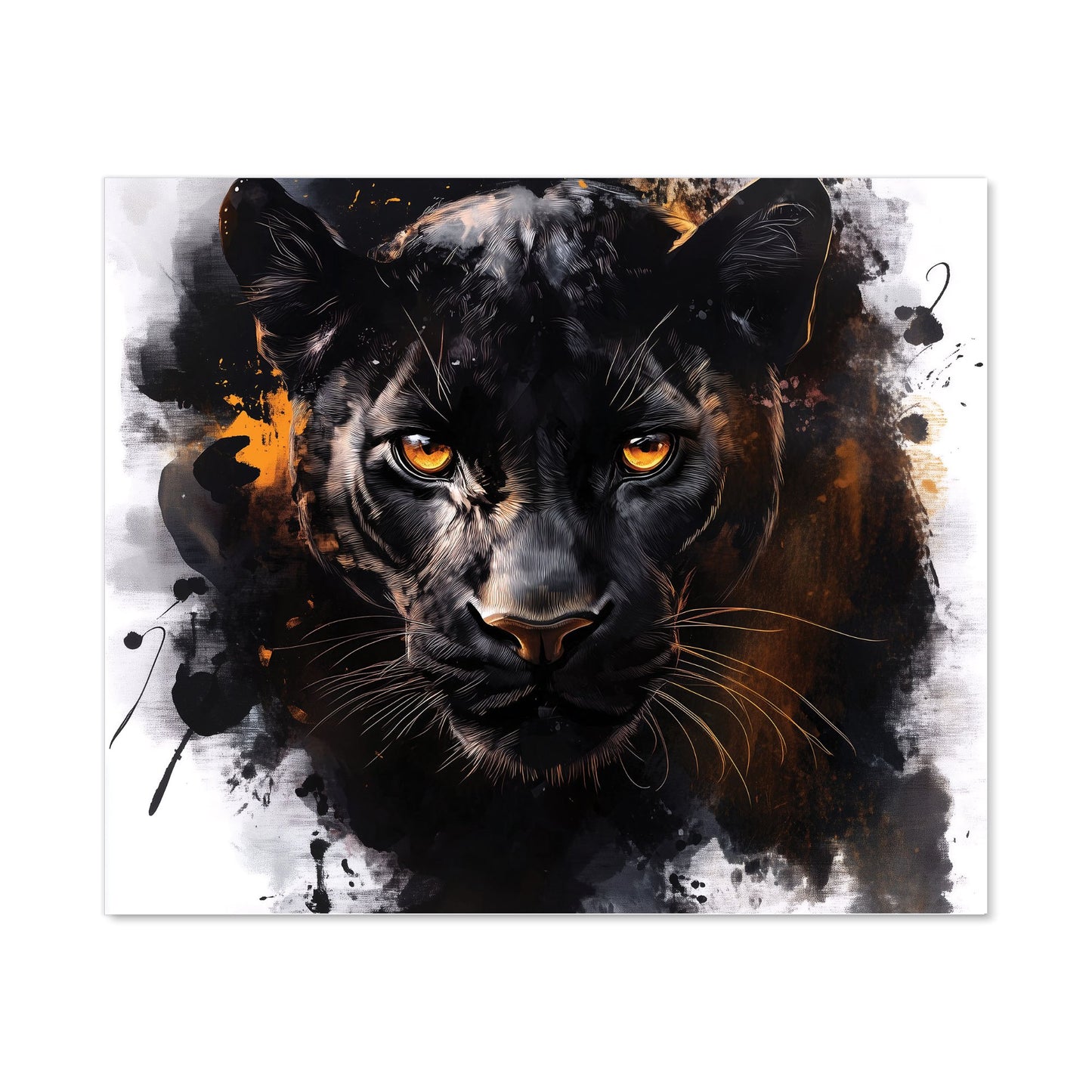 Black Panther's Intense Stare Kitchen Splashback