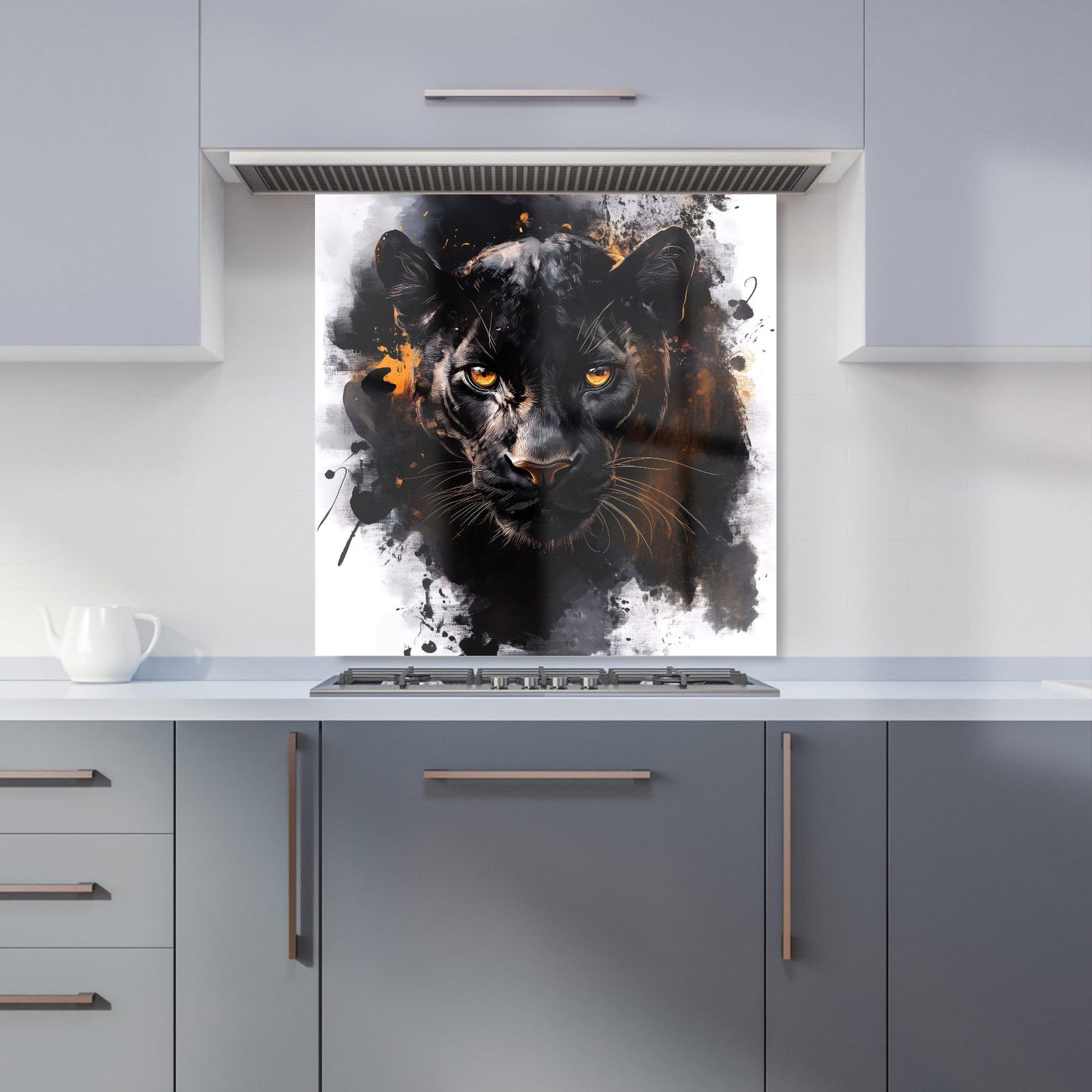 Black Panther's Intense Stare Kitchen Splashback