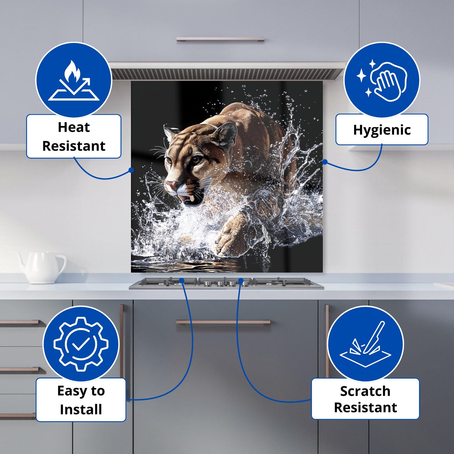 Puma's Determined Splash Kitchen Splashback