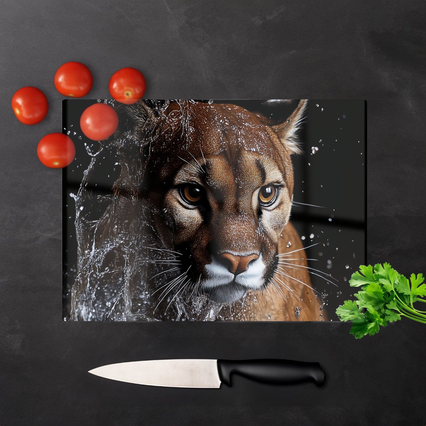 Fierce Puma In Motion Chopping Board