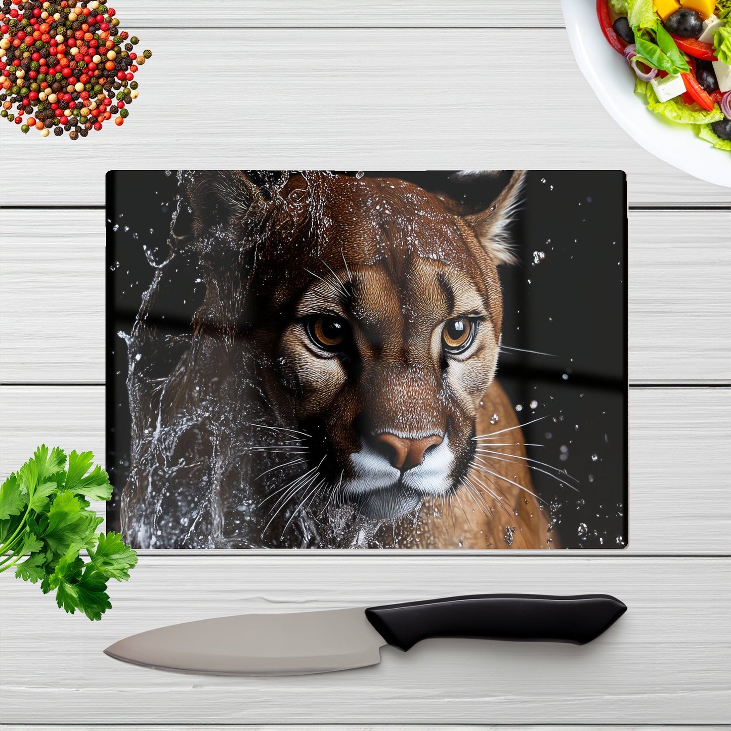 Fierce Puma In Motion Chopping Board